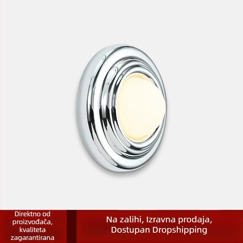 Nordijska minimalistička kružna zidna svjetiljka, Bauhaus nadahnuće, visokokvalitetno metalno osvjetljenje za interijere hotela i gostinjskih objekata, spavaća soba i dnevni boravak