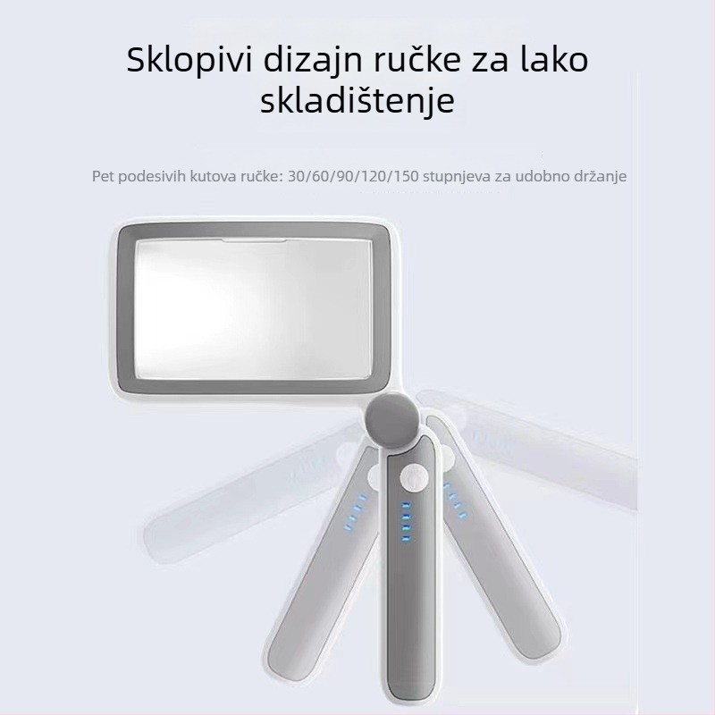Prijenosno ručno povećalo s osvjetljenjem, s visokim povećanjem i HD, sklopno, kompaktno, za čitanje starijima, popravak elektronike i dijelove za mobitele