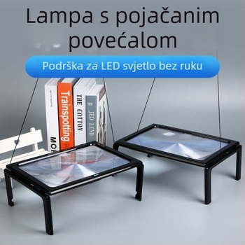 Stolna povečala sa svjetlom za čitanje starijima, visoka definicija, Fresnel leća, popravci tkanina i ručni rad