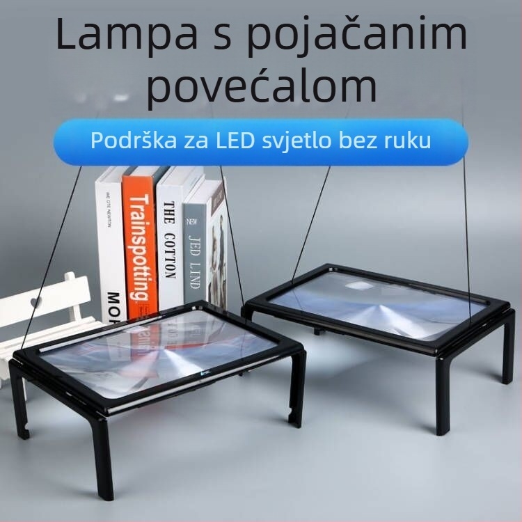 Stolna povečala sa svjetlom za čitanje starijima, visoka definicija, Fresnel leća, popravci tkanina i ručni rad