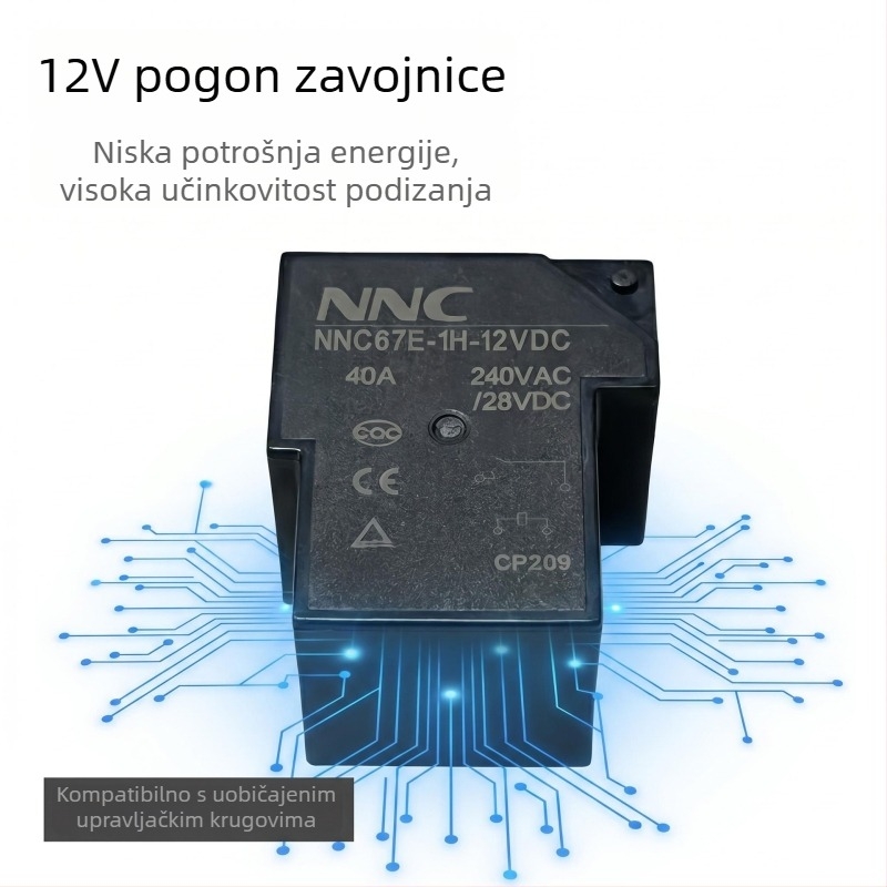 Xinda NNC67E-1H-12VDC T90 DC relej visokog kapaciteta 40A
