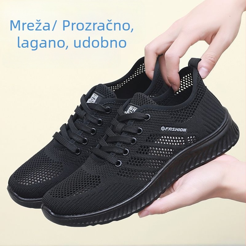 Muške ljetne tenisice od mreže, prozračna mreža, mekana potplata, protuklizne, casual sportske cipele, velike veličine