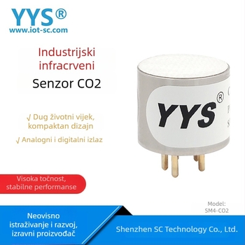 CO2 industrijski infracrveni modul senzora za mjerenje koncentracije, s analognim i digitalnim izlazom