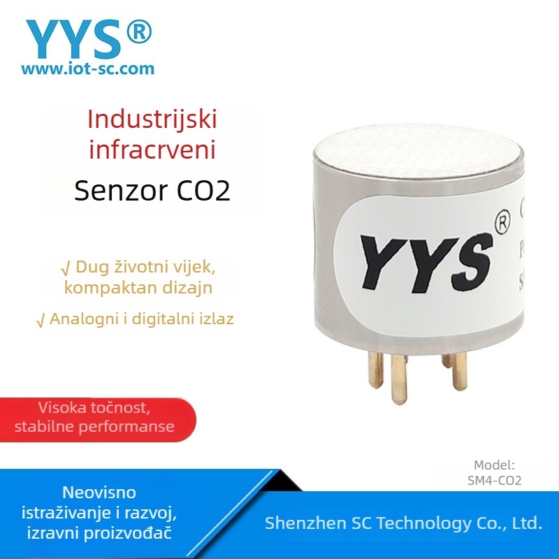 CO2 industrijski infracrveni modul senzora za mjerenje koncentracije, s analognim i digitalnim izlazom