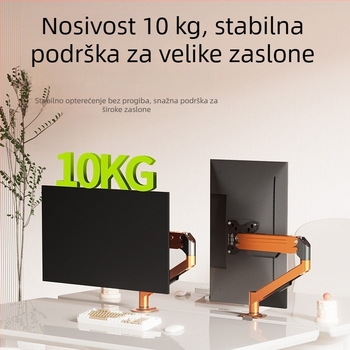 Stalak za stolni monitor s pneumatskim ramom, podesiva visina, baza bez bušenja