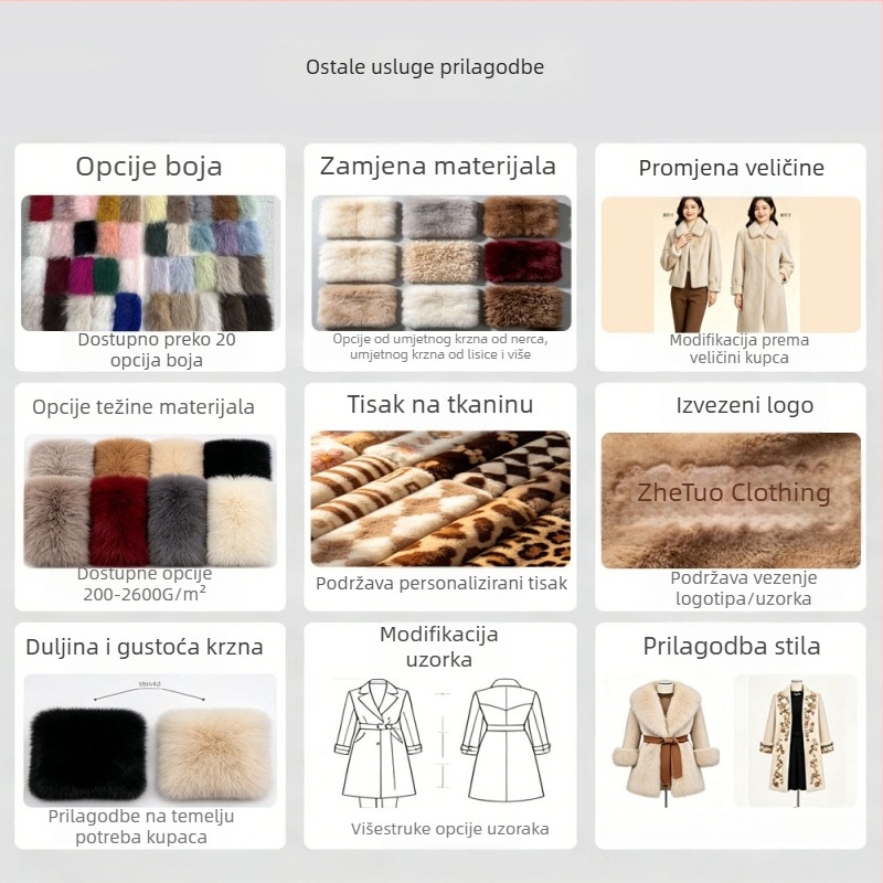 Ženski kratki kaput od umjetnog krzna s kapuljačom, plišasti gornji dio, ekološki sintetički krzno, modni komad za vanjsku odjeću