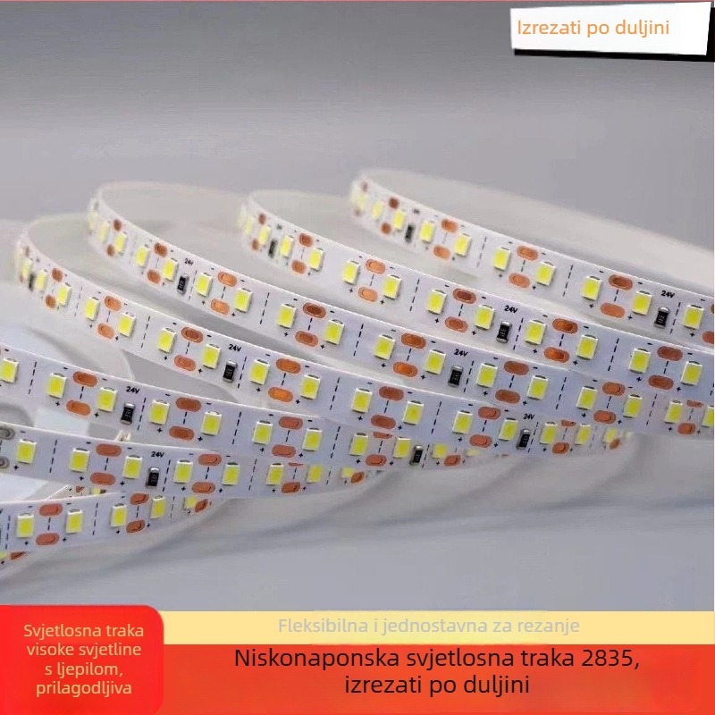 Izuzetno tanka 24V LED traka, samoljepljiva i reziva po segmentima, za vinske ormariće i garderobu