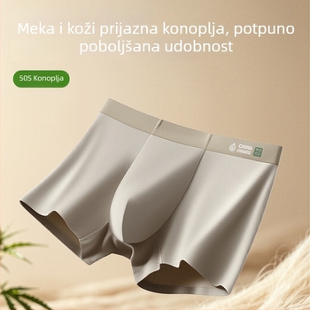 Muške bokserice od konoplje i modala s antibakterijskom umetkom, jednobojne, prozračne i udobne