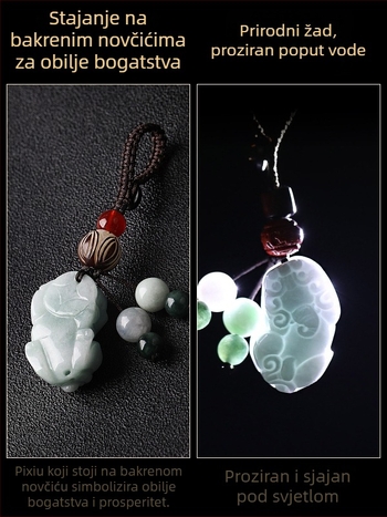 Pixiu od jade – privjesak za ključeve automobila – personalizirano, kreativno, unisex lanac