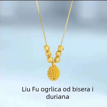 Ženski lančić za ključnu kost i gležanj s durian motivom, mali durian, lagani luksuz, nišni stil