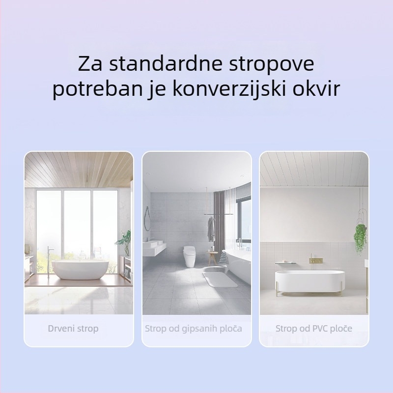 300×600 okvir za konverziju kupaonskog grijača za integrirani strop s ventilatorom