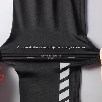 Muški zimski trkački komplet s brzo sušećim gornjim dijelom i dugim hlačama