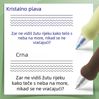 Aishuo izvučna kemijska olovka s gumom, 0,5 mm kristalno plava, gel tinta otporna na toplinu