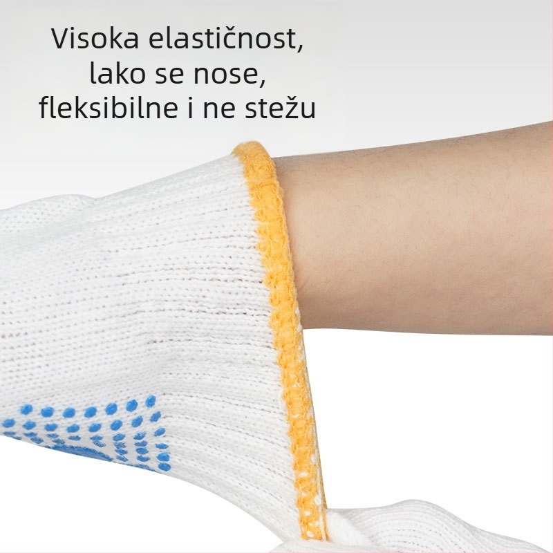 Dječje rukavice otporne na klizanje za školu s bijelim točkama na površini