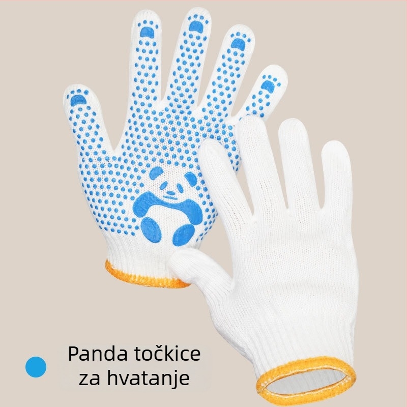 Dječje rukavice otporne na klizanje za školu s bijelim točkama na površini