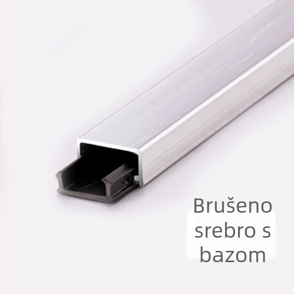 U-oblik kanal od aluminijskog legura sa bazom, mat metalna ukrasna traka, rubni profil za strop JYU09