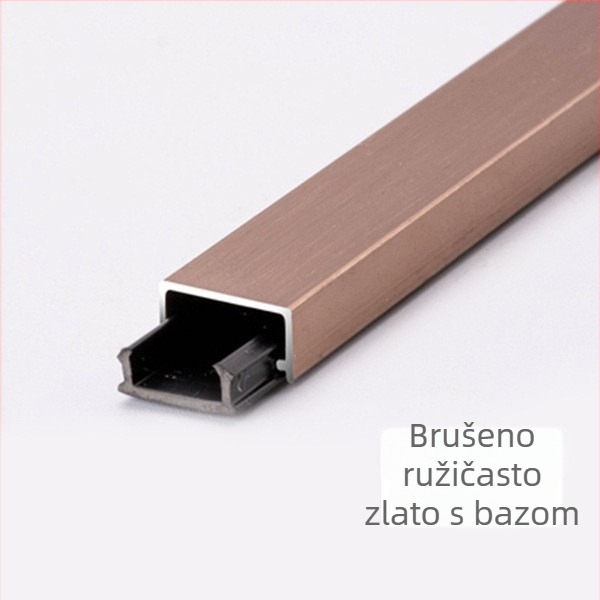 U-oblik kanal od aluminijskog legura sa bazom, mat metalna ukrasna traka, rubni profil za strop JYU09