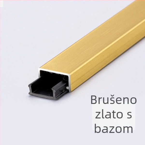 U-oblik kanal od aluminijskog legura sa bazom, mat metalna ukrasna traka, rubni profil za strop JYU09