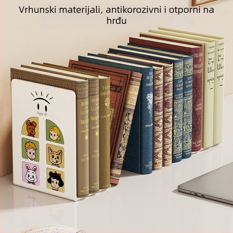 Stojeći držač za knjige za stol, vertikalni organizator knjiga, polica za čitanje na radnoj površini