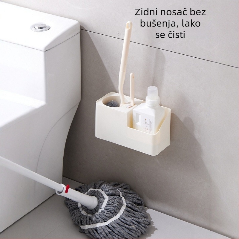 Nova set WC četkica za zidni montažu bez bušenja, uz četku za uske prostore