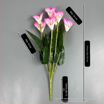Calla Lily umjetni cvjetovi, 7 glavama, 3D ispis, vjenčana dekoracija, rekviziti za fotografiju