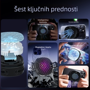 Magnetski poluvodički hladnjak za telefon s vodnim hlađenjem, stražnji klips za overklokiranje