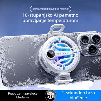 Poluvodički hladnjak za pametni telefon s magnetskom stražnjom kopčom, inteligentnim upravljanjem temperaturom, deset razina podešavanja i digitalnim zaslonom