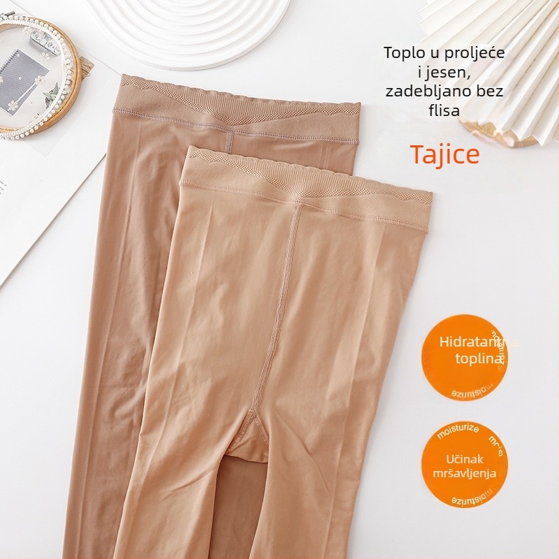 Ženske čarape-hlače za proljeće i jesen, srednje pokrivene, boja kože, visoki pojas, najlon, oblikovanje tijela i podizanje stražnjice