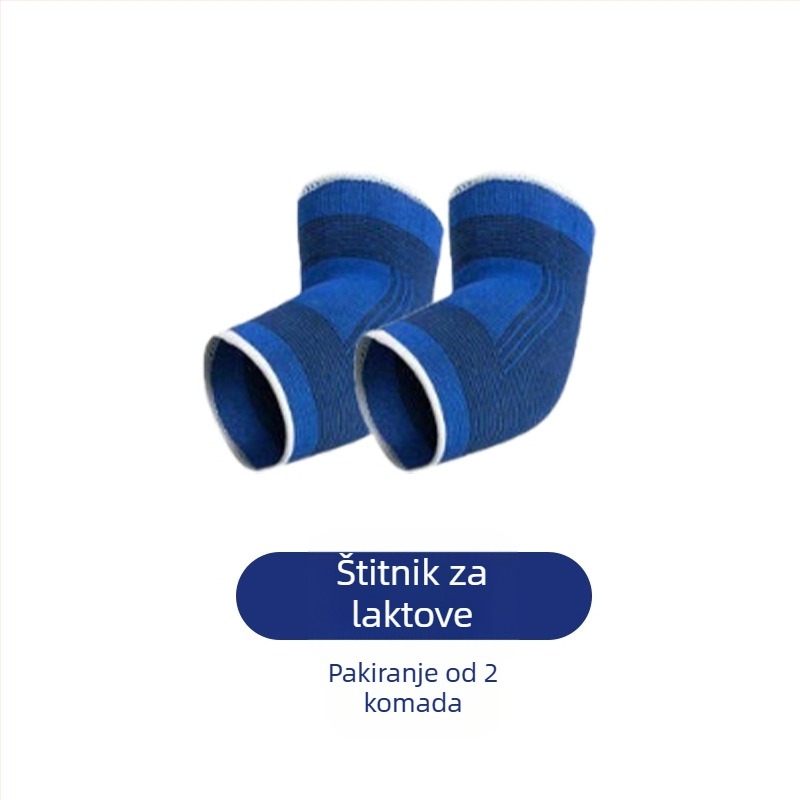 Set zaštitnih koljena, lakta i gležnja u kraljevsko-plavoj boji — pleteni, prozračni, otporni na hladnoću i zadržavaju toplinu, zaštitna oprema za fitness