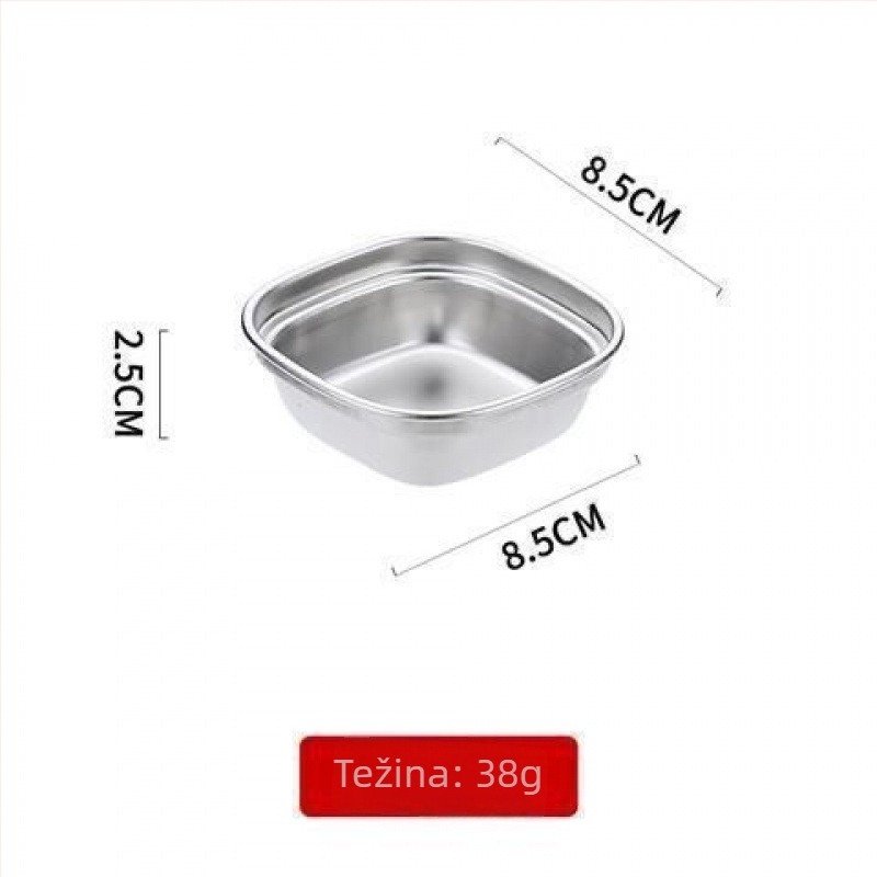 Posuda za začine od 304 nehrđajućeg čelika, korejskog stila zlatno tonirana, posuda za umake s višestrukim odjeljcima za hot pot i roštilj
