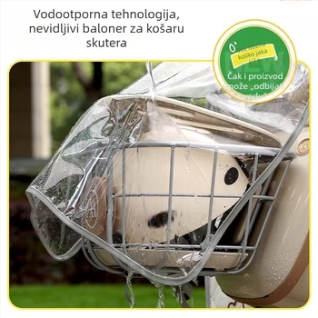 Ljetna navlaka za vjetrobran malog električnog vozila – podijeljeni dizajn, UV zaštita, vodootporna i otporna na kišu, laminirani sloj, proširena zaštita ramena