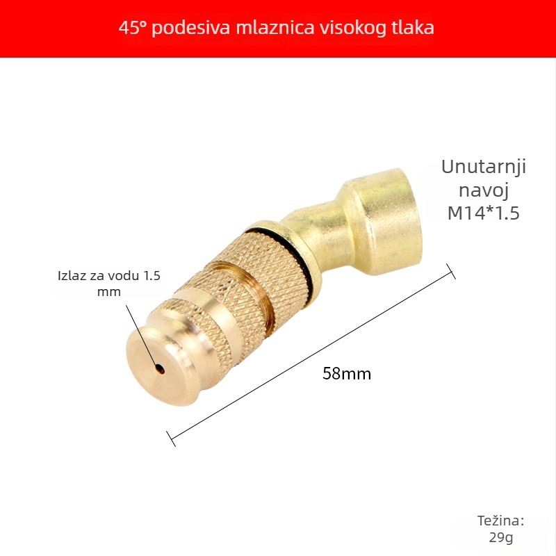 Prilagodljiva mlaznica za atomiziranje s visokim pritiskom za poljoprivredno prskanje, električna prskalica, uklanjanje prašine i ovlaživanje