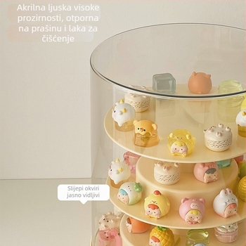 Okretna vitrina za blind kutije i LEGO figurice, prozirna akrilna kutija