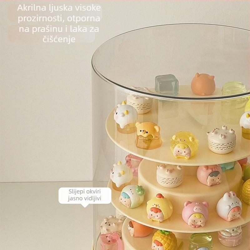 Okretna vitrina za blind kutije i LEGO figurice, prozirna akrilna kutija
