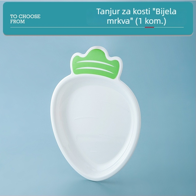 Plastični tanjur s crtanim voćem, tanjur za grickalice za djecu, sladak oblik