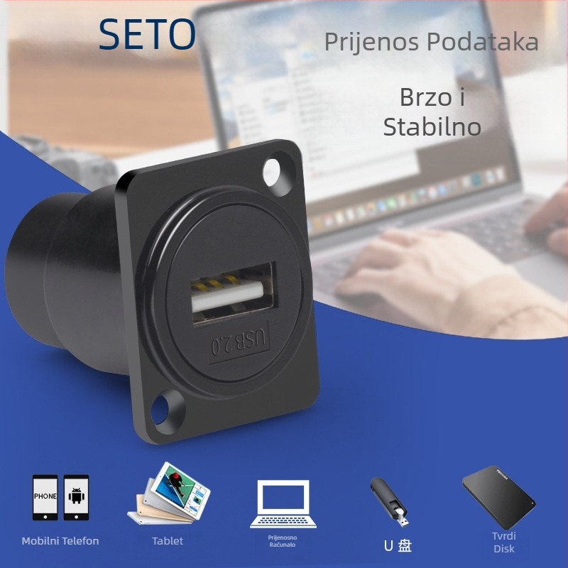 Shengtuo D-tip 2.03.0 modul utičnica USB podaci instalacija dvostruki prolaz docking 86 panel ormarić interfejs konektor
