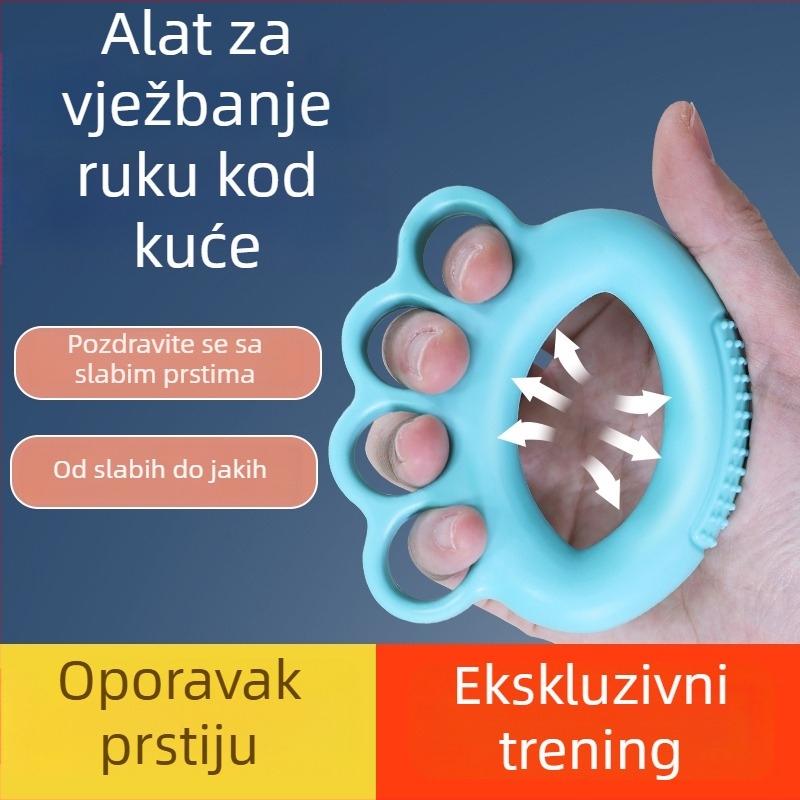 Trener snage hvatanja s prstenima za prste za starije osobe – vježbanje fleksibilnosti dlanova i prstiju, sprava s oprugom otpora.