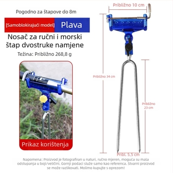 Novi univerzalni nosač štapa s čepom za tlo, za obalni i morski ribolov