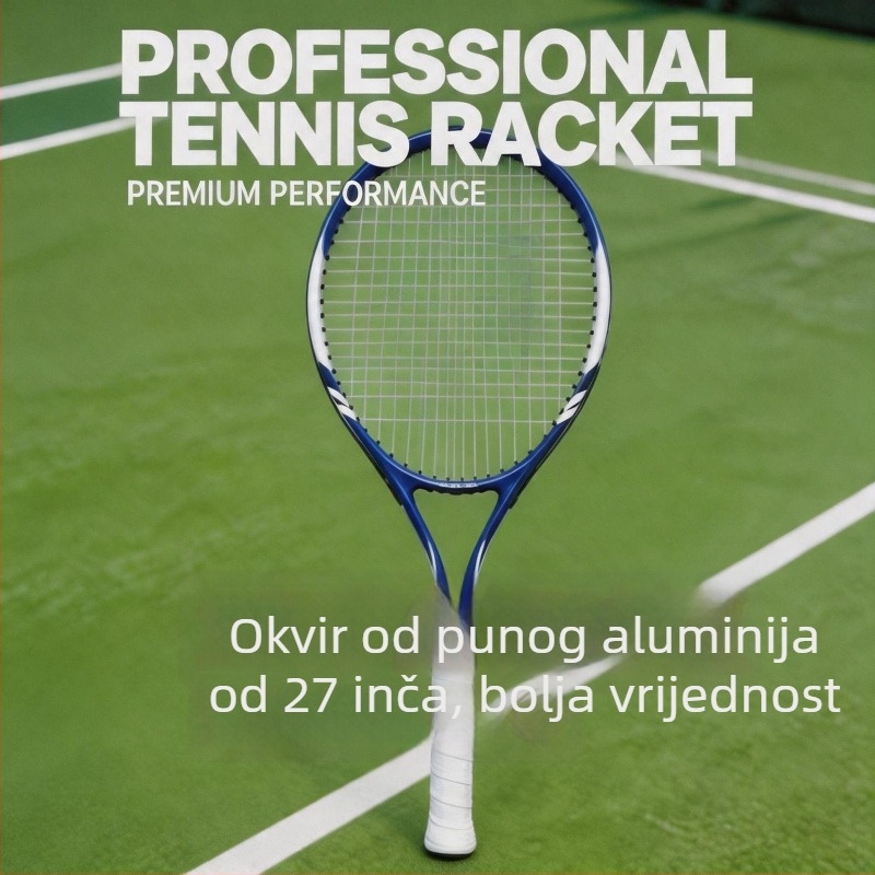 Tenis trening uređaj s jednim reketom i povratom užeta, karbonsko vlakno, za početnike