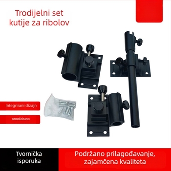 Trojni set kutije za ribolov s aluminijskim legurama nosačima štapova, zamjenjivi lijevi/desni, držač za ribu i pladanj za mamce