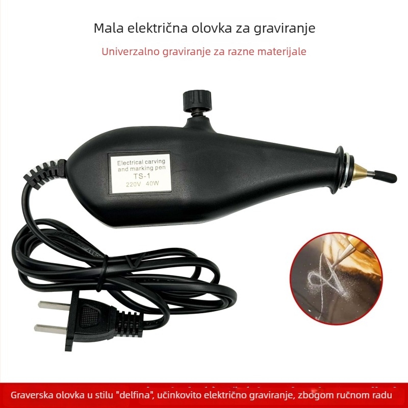 Mini električni gravirački alat s vrhom od volfram čelika za graviranje nefrita i kamena, podesiva brzina, DIY nakit