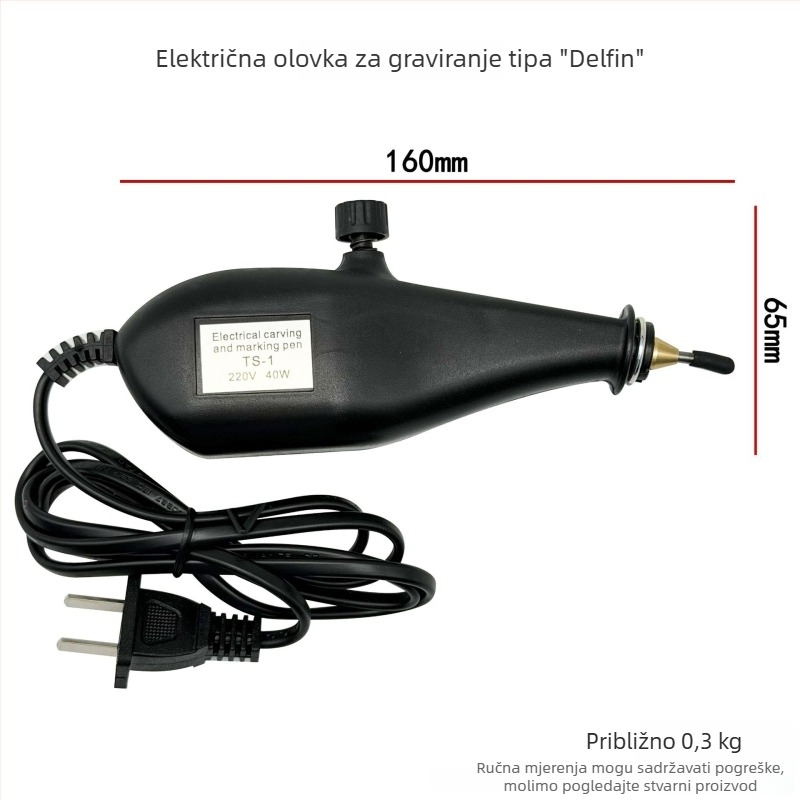 Mini električni gravirački alat s vrhom od volfram čelika za graviranje nefrita i kamena, podesiva brzina, DIY nakit
