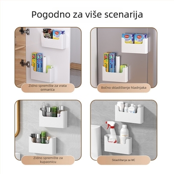 Zidni držač za unutarnju stranu kuhinjskih vrata, bez bušenja, organizator za foliju