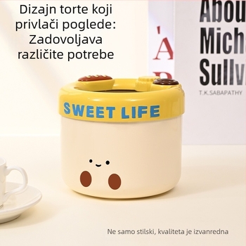 Slatka stolna kanta za otpad s poklopcem, mini spremnik za pohranu, elegantno za dom, ured i dom učenika