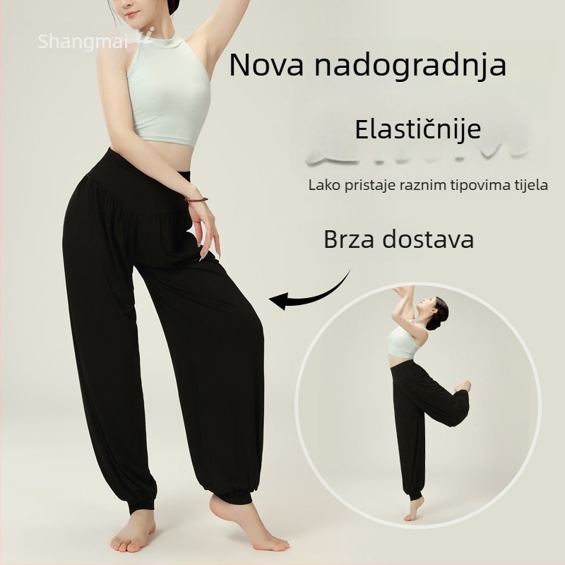 Modal dance set za žene: top i lantern hlače, latino i moderni ples