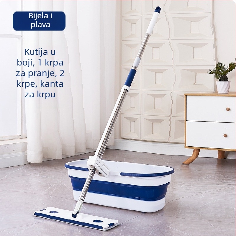 Mop plošni s 360° rotirajućom glavom i integriranim spremnikom vode, napunljiv, za komercijalnu uporabu