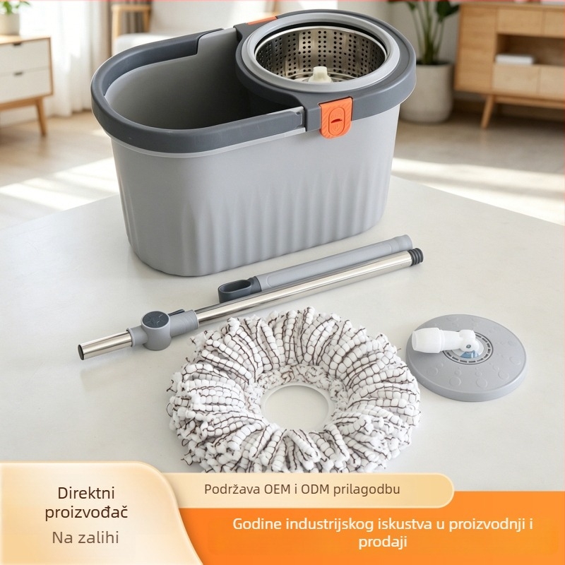 Set rotirajući mop i kanta za kućnu upotrebu, glava od mikrovlakana, teleskopska drška