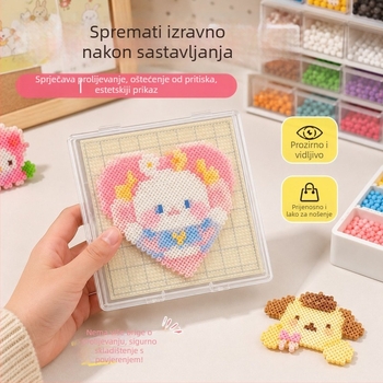 Pintoo kutija za pohranu perlica 52×52, otporna na prolijevanje, pola Pintoo ploča