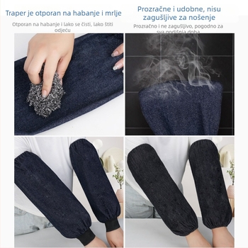 Džin rukavi s elastčnim manžetnama, debeli, otporni na habanje i na prljavštinu, zaštitni rukavi za zavarivanje