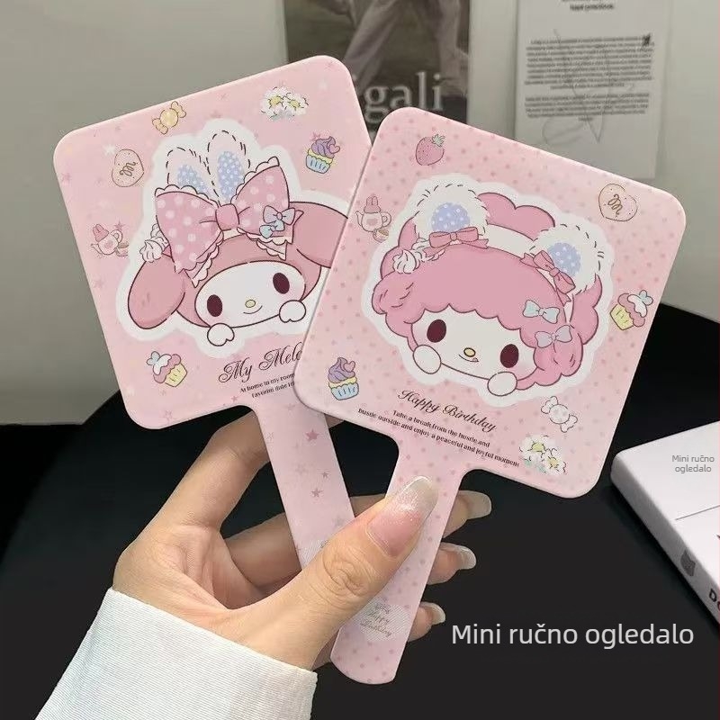 Little Sheep Melody ručno ogledalo za šminkanje, prijenosno, slatkog dizajna, visokokvalitetan izgled
